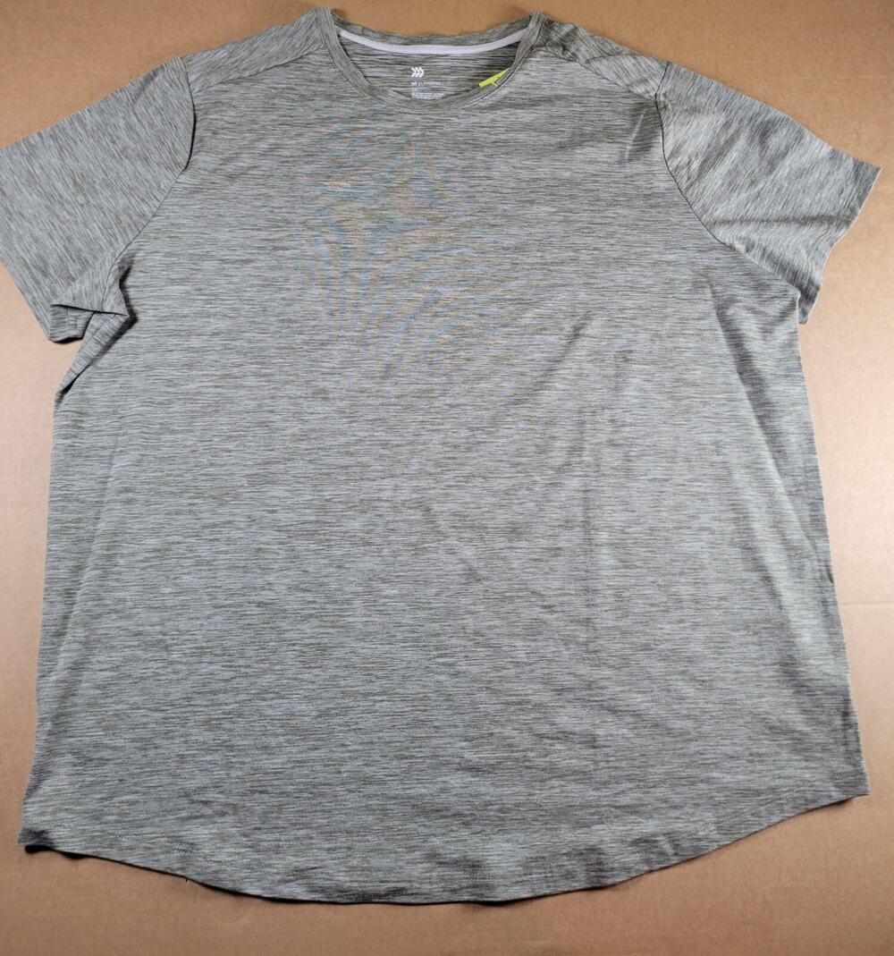All In Motion Size XXL Gray Solid Athletic Short Sleeve T-Shirt Soft stretch NEW